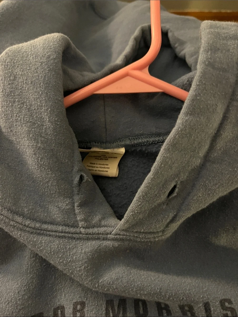 Gildan Paradise Cove Malibu Graphic Hoodie - Slate Blue with Cream Print